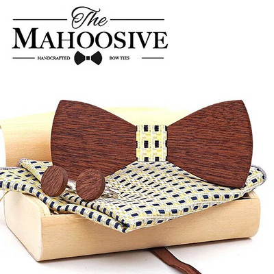 Hulgimüük Mahoosive puidust kikilips meestele Butterfly Cravat peolipsud meestele Puidust kikilipsud Gravatas Corbatas erilink