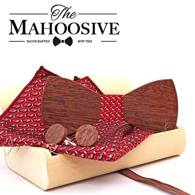 Hulgimüük Mahoosive puidust kikilips meestele Butterfly Cravat peolipsud meestele Puidust kikilipsud Gravatas Corbatas erilink