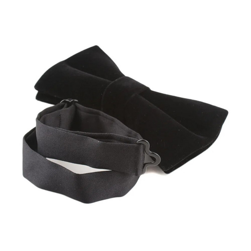 Tumši zili melni samta tauriņi Vīrietim Bowtie Cravat banketu uzvalku aksesuāri Sieviešu vakarkleitas Big Butterfly vīriešu tauriņi