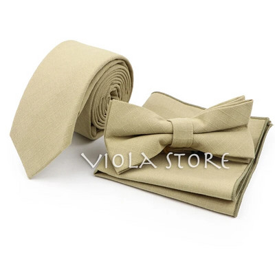 Kena värvi heleroheline roosa oranž soliidne 6 cm kaelaside kikilips taskuräti komplektid puuvillased meeste ülikonnad pulmapidu Cravat Accessory top