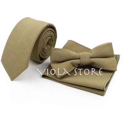 Kena värvi heleroheline roosa oranž soliidne 6 cm kaelaside kikilips taskuräti komplektid puuvillased meeste ülikonnad pulmapidu Cravat Accessory top