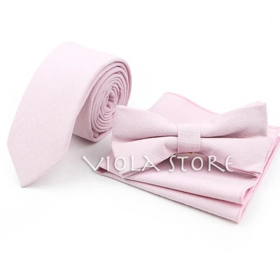 Kena värvi heleroheline roosa oranž soliidne 6 cm kaelaside kikilips taskuräti komplektid puuvillased meeste ülikonnad pulmapidu Cravat Accessory top