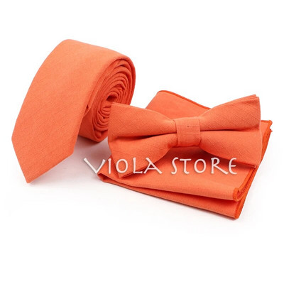 Kena värvi heleroheline roosa oranž soliidne 6 cm kaelaside kikilips taskuräti komplektid puuvillased meeste ülikonnad pulmapidu Cravat Accessory top