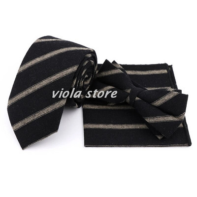 Modes rūtains svītrains kokvilnas 7 cm kaklasaites komplekts tauriņš, sarkans brūns, haki krāsas jauno vīriešu kāzu ballītes brīvā laika uzvalks Cravat dāvanu aksesuārs