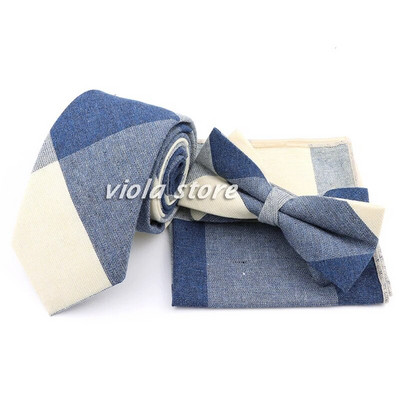 Modes rūtains svītrains kokvilnas 7 cm kaklasaites komplekts tauriņš, sarkans brūns, haki krāsas jauno vīriešu kāzu ballītes brīvā laika uzvalks Cravat dāvanu aksesuārs