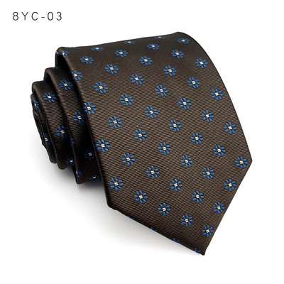 VEEKTIE Марка Maillard Style Color Vintage раирани 8CM вратовръзки за мъже Classic Check Floral Brown Black Retro Business Formal