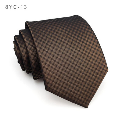 VEEKTIE Марка Maillard Style Color Vintage раирани 8CM вратовръзки за мъже Classic Check Floral Brown Black Retro Business Formal