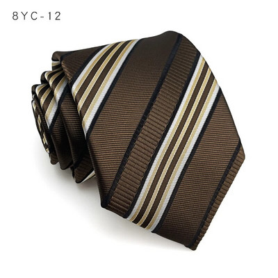 VEEKTIE Марка Maillard Style Color Vintage раирани 8CM вратовръзки за мъже Classic Check Floral Brown Black Retro Business Formal