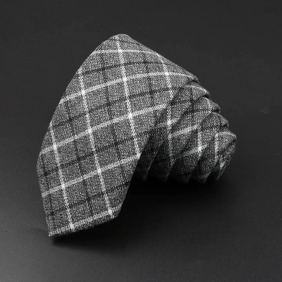Klasisks melns pelēks rūtains kokvilnas kaklasaite 6 cm, tievs modes šaurs kaklasaite vīriešu smokings, uzvalks ballītei, biznesa ikdienas aksesuārs, mugursoma, dāvana