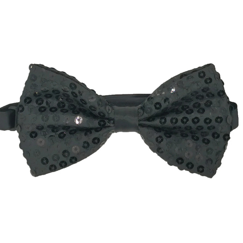 Sequin Bead kaklasaite Bow vienkrāsains kaklasaite atstarojošs plāksteris Bowtie Stage Performance Magic Performance ballīšu apģērbu aksesuāri