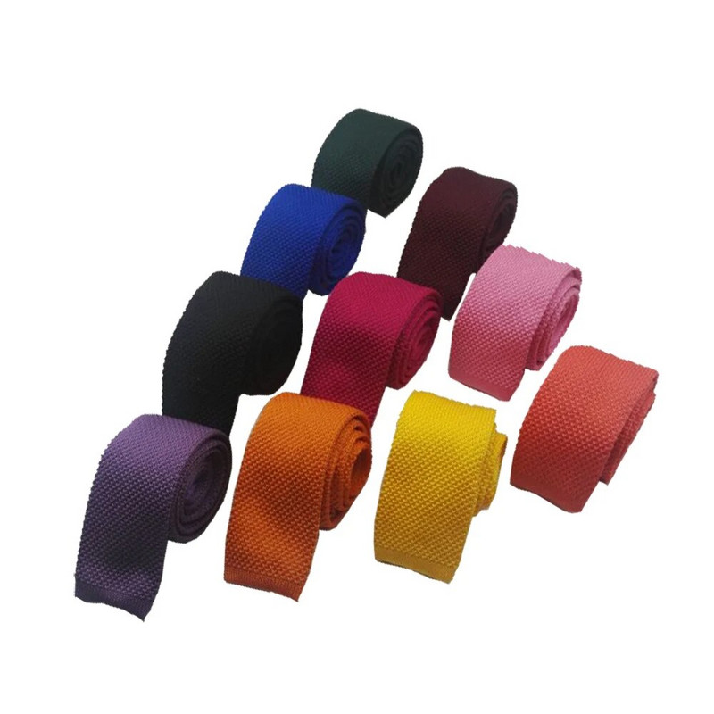 HUISHI Slim fashion Πλεκτές ανδρικές γραβάτες 5,5 εκ. μασίφ Μαύρο Λευκό Γκρι Μπλε Μπλε Μπορντό Πλεκτή γραβάτα