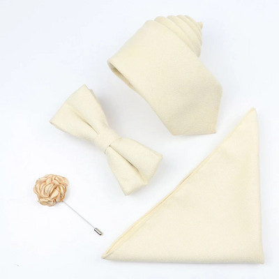 Jauns vienkrāsains kokvilnas vīriešu kaklasaites komplekts Super mīksts zamšādas kaklasaite tauriņš Vintage rozā zils pelēks līgavainim biznesa kāzu ballītei