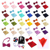 Set de 2 bucăți BĂRBAȚI ADULTI Papionițe colorate Accesorii pentru batistă de afaceri de cravată Cravată de buzunar pentru nuntă NOU Petrecere FB141