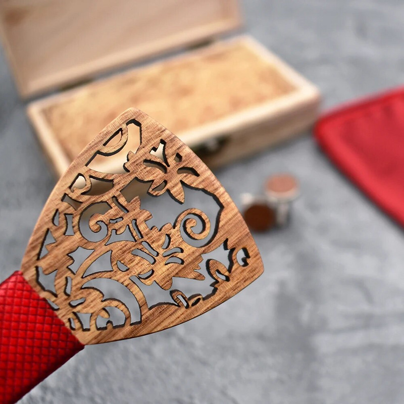 Kāzu tauriņi Koka tauriņi Vīriešiem Kokvilnas tauriņi Gravatas Corbatas Business Butterfly Cravat kaklasaite ballītei