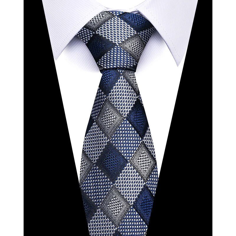 Kaklasaite vīriešiem Jaunākā dizaina rūpnīcas izpārdošana Karstā izpārdošana 7,5 cm kaklasaite Dzeltens rūtains krekls Aksesuāri Vīrieša Ābrahama Linkolna dzimšanas diena