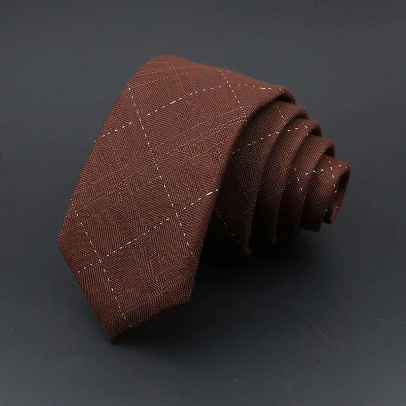 Vīriešu kaklasaites Klasiska žakarda svītraina rūtainā kaklasaite 6cm šauras kaklasaites poliestera šaura apkakle, tērps krekls kaklasaite aksesuāri dāvana