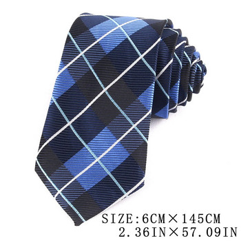 Нова жакардова карирана вратовръзка за мъже, жени Полиестерна вратовръзка на райета за сватбени бизнес костюми за възрастни Тесни вратовръзки Тънка мъжка вратовръзка