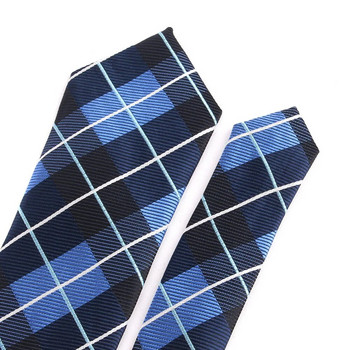 Нова жакардова карирана вратовръзка за мъже, жени Полиестерна вратовръзка на райета за сватбени бизнес костюми за възрастни Тесни вратовръзки Тънка мъжка вратовръзка