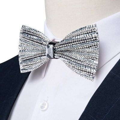 Modes dimanta tauriņš vīrietim ballītei Unikāls krāsains vīriešu iepriekš piesiets pērļu tauriņš Balts zaļš sarkans biznesa tauriņu mezgli dāvanas