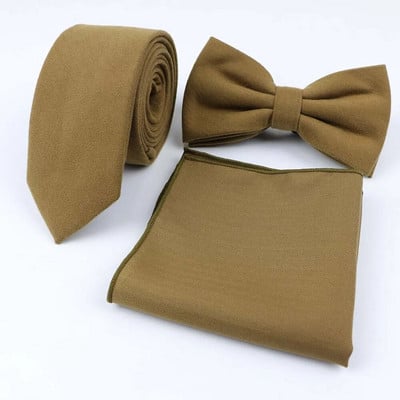 Vīriešu dizaineru tievs vienkrāsains kabatas kvadrātveida kabatlakats tauriņš tauriņš kaklasaišu komplekts