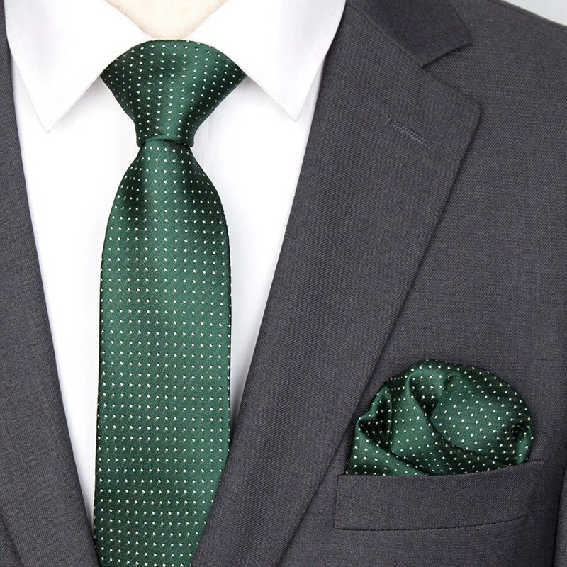 XGVOKH vīriešu kaklasaites komplekts Modes kāzu kaklasaites vīriešiem Hanky kaklasaite Dot svītrainām Gravata žakarda kaklasaites saviesīgie ballīšu aksesuāri