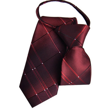 НОВИ вратовръзки с цип Пейсли за мъже 7CM вратовръзка с тесни вратовръзки Едноцветни раирани вратовръзки Мъжки автоматични вратовръзки с цип Сини мързеливи вратовръзки