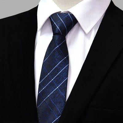 JAUNAS Paisley rāvējslēdzēja kaklasaites vīriešiem 7 CM šauras kaklasaites, stingras svītrainas kaklasaites vīriešiem, automātiskās rāvējslēdzēja kaklasaites, zilas, slinkas kaklasaites