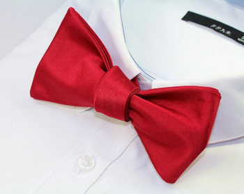Копринена папийонка Ricnais For Mens Wedding Dress Bowtie Red Black Solid Bowknot Suit Woman Business Party Necknot Accessories