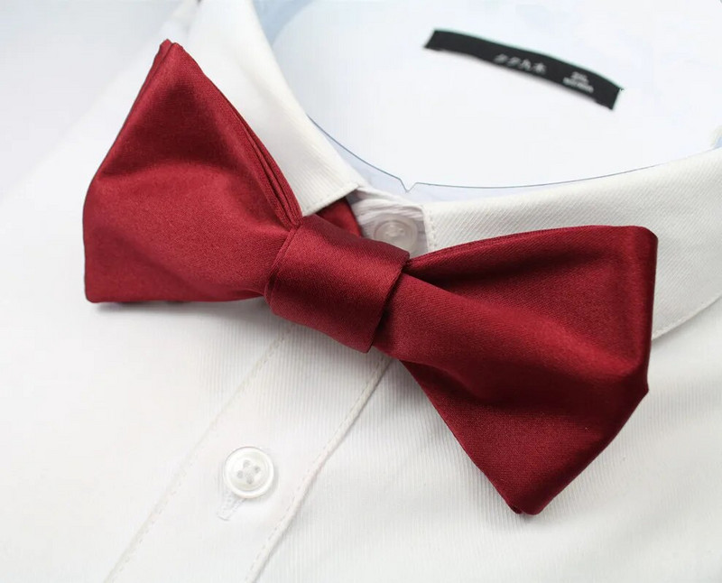 Ricnais Silk Self Παπιγιόν για Ανδρικό Νυφικό Παπιγιόν Κόκκινο μαύρο μασίφ κοστούμι παπιγιόν Γυναικείο αξεσουάρ γραβάτα για επαγγελματικό πάρτι