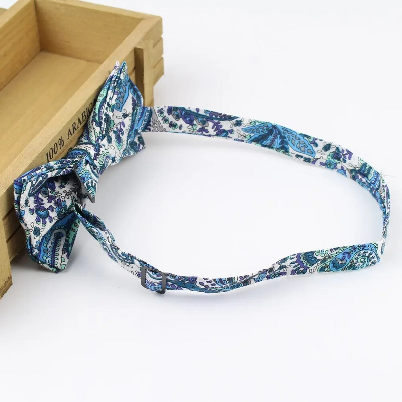 Lilleline meeste kikilips, smoking puuvillane disainer, värviline liblikas lilleline roos Paisley kikipüksid pulmapidu, vabaaja kravati kikilips