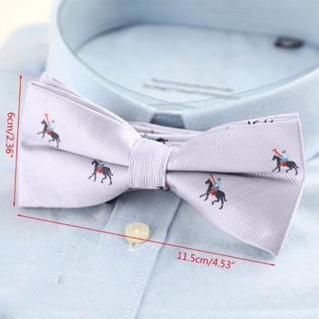 M89E Ръчно изработени папийонки за мъже Официална гладка тъкана вратовръзка Животни Коли Велосипеди Модели Предварително завързана регулируема вратовръзка Мъжки подарък