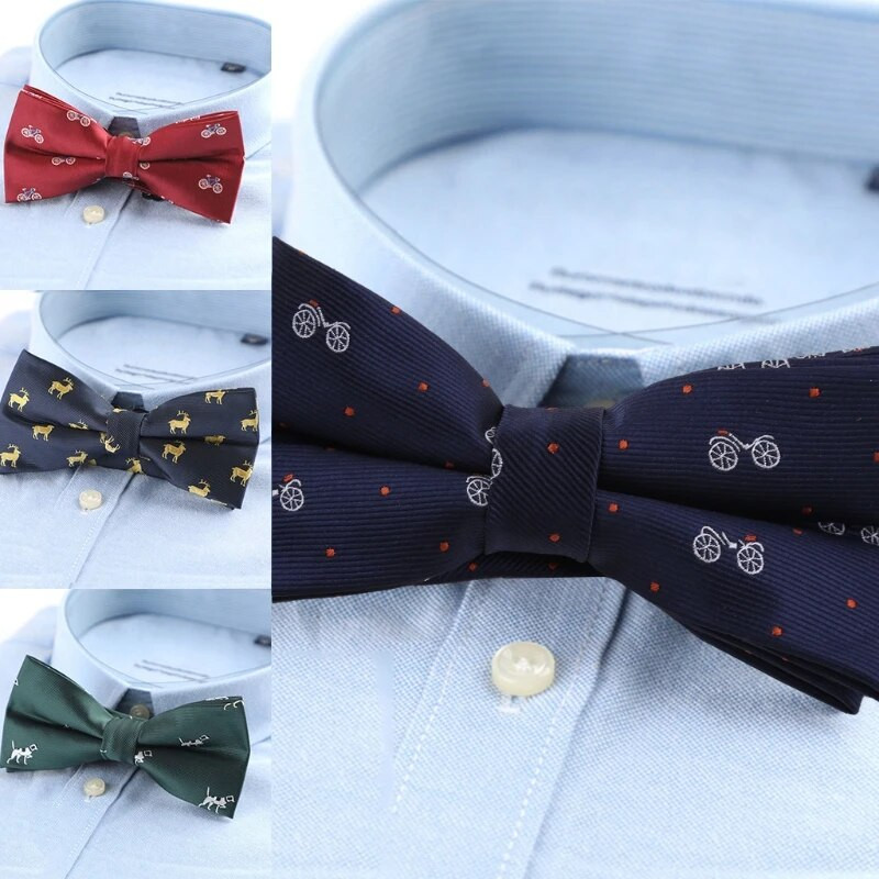 M89E ar rokām darinātas taurītes vīriešiem Svinīga gluda austa kaklasaite Dzīvnieki Automašīnas Velosipēdi Raksti Iepriekš piesieta Regulējama kaklasaite vīriešiem Dāvana