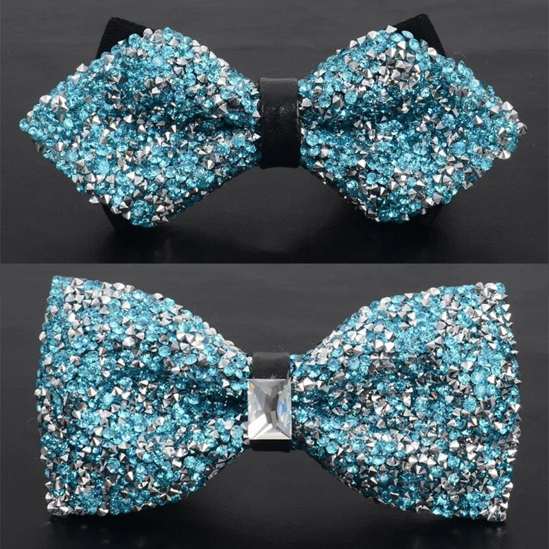 RBOCOTT vīriešu modes kristāla Bling tauriņš, jaunums plakans stūris, ass stūris tauriņš, zelts, sudrabains, tauriņš vīriešiem kāzas