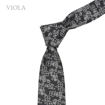 Σετ γραβάτας 3 τμχ Floral μπορντώ Μαύρο 6cm Γραβάτα παπιγιόν Μαντήλι Ζακάρ Πολυεστέρα Ανδρικό κοστούμι Νυφικό Αξεσουάρ Cravat