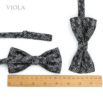 3 PCS комплект вратовръзки Floral Burgundy Black 6cm вратовръзка папийонка носна кърпичка жакард полиестер мъжки костюм сватбено парти вратовръзка аксесоар