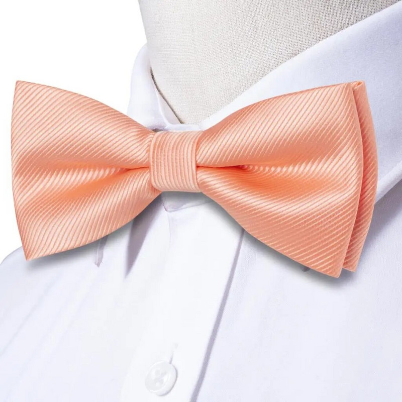 Apelsīnu mandarīns, hurma zīda vīriešu tauriņš, lakatiņu aproču pogu komplekts, iepriekš piesiets tauriņa mezgla tauriņš vīriešu kāzu biznesam