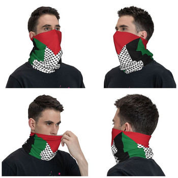 Бандана с флаг на Палестина Гети за врата Palestinian Hatta Kufiya Keffiyeh Pattern Магически шал Лента за глава Унисекс Възрастен Ветроустойчив