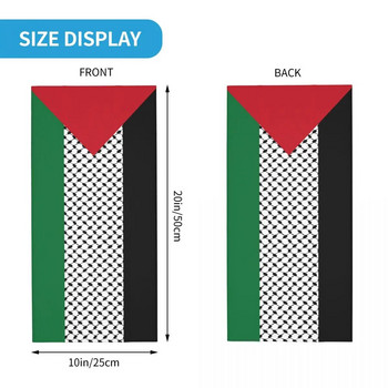 Palestine Flag Bandana Neck Gaiter Παλαιστινιακή Hatta Kufiya Keffiyeh Μαγικό μαντήλι κεφαλόδεσμο Ιππασία Unisex Ενήλικες αντιανεμικό