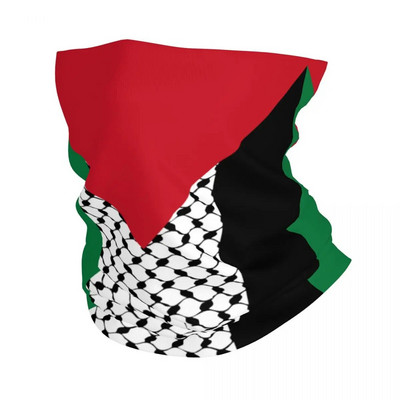 Drapelul Palestinei Bandană Gât pentru gât Palestinian Hatta Kufiya Keffiyeh Model Eșarfă magică Bandă pentru călărie Unisex Adult rezistent la vânt
