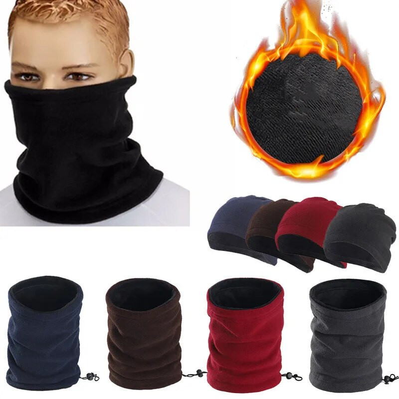 Ziemas silta riteņbraukšanas galvassega Bib Polar Fleece Neck Tube Ausu sildītājs Makšķerēšana Slidošana Skriešana Sporta Šalle Kempingam Pārgājieniem