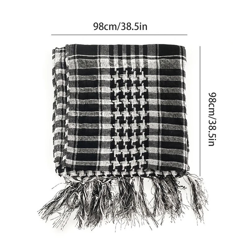 Vasaras sieviešu taktiska arābu šalle ziemas vēja necaurlaidīga āra vīriešu modes hidžāba šalle Pavasara armijas rūtainā galvas lakats Uzglabā siltumu