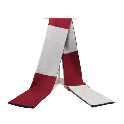 Augstas kvalitātes kašmira Solid Grey melna Navy vīriešu butika stila rūtainas svītrainas šalles savārstījuma krāsā 30x180cm vairumtirdzniecība mazumtirdzniecība