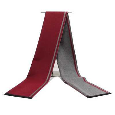 Augstas kvalitātes kašmira Solid Grey melna Navy vīriešu butika stila rūtainas svītrainas šalles savārstījuma krāsā 30x180cm vairumtirdzniecība mazumtirdzniecība