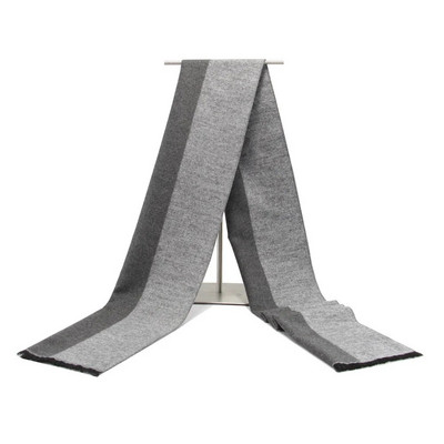 Augstas kvalitātes kašmira Solid Grey melna Navy vīriešu butika stila rūtainas svītrainas šalles savārstījuma krāsā 30x180cm vairumtirdzniecība mazumtirdzniecība