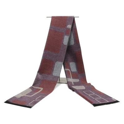 Augstas kvalitātes kašmira Solid Grey melna Navy vīriešu butika stila rūtainas svītrainas šalles savārstījuma krāsā 30x180cm vairumtirdzniecība mazumtirdzniecība