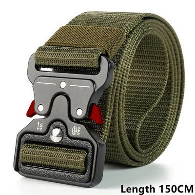 Centura tactica autentica Centura militara in aer liber cu eliberare rapida Accesorii sportive din nailon real moale Centura neagra Plus Size