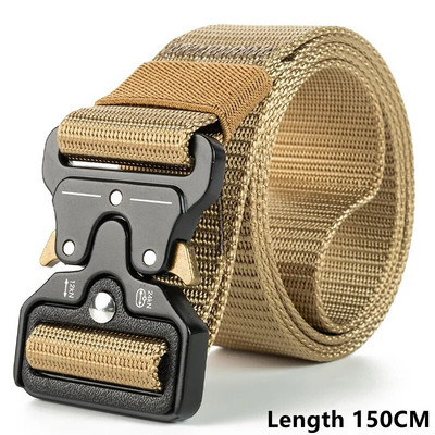 Centura tactica autentica Centura militara in aer liber cu eliberare rapida Accesorii sportive din nailon real moale Centura neagra Plus Size