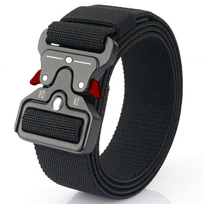 Centura tactica autentica Centura militara in aer liber cu eliberare rapida Accesorii sportive din nailon real moale Centura neagra Plus Size