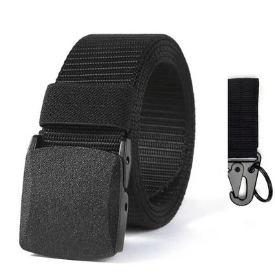 Centura tactica autentica Centura militara in aer liber cu eliberare rapida Accesorii sportive din nailon real moale Centura neagra Plus Size