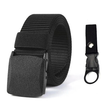 Centura tactica autentica Centura militara in aer liber cu eliberare rapida Accesorii sportive din nailon real moale Centura neagra Plus Size